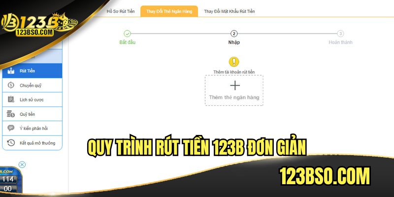 Rút tiền 123B trong ba bước cực nhanh